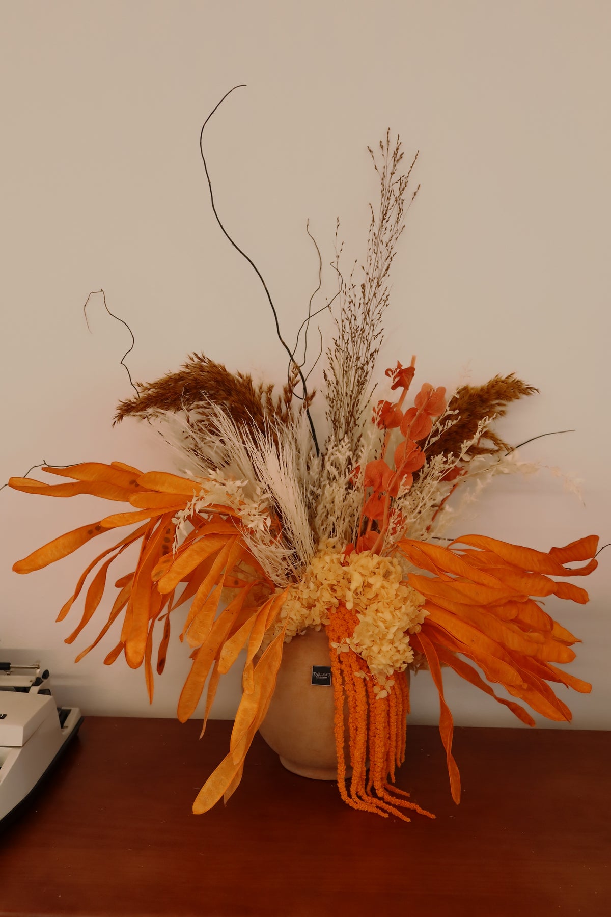 Rustic Flame Preserved Vase