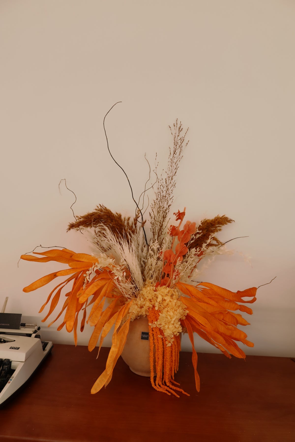 Rustic Flame Preserved Vase